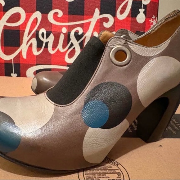 John Fluevog Women's Leather Heels - Black, Gray, Blue - Picture 4 of 6